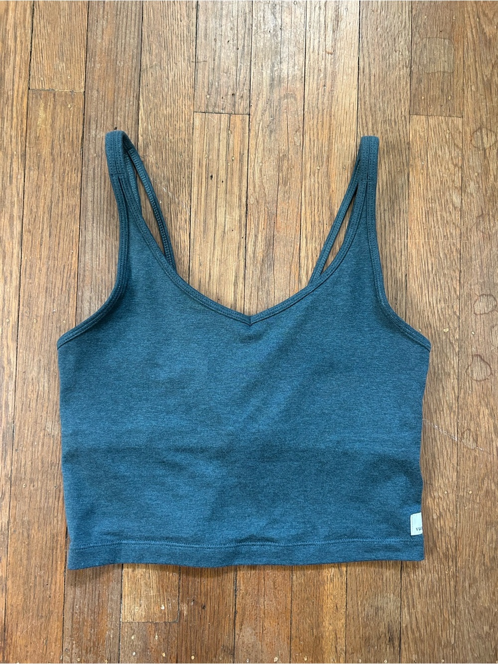 Vuori Halo crop - Teal Green Blue Double-Strap Crop Top